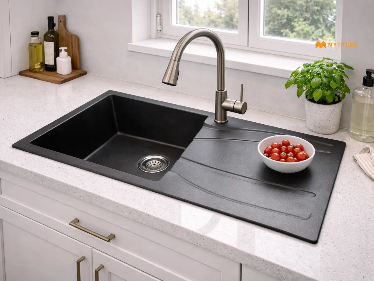 Futura Black Kitchen Sink Quartz Series FS